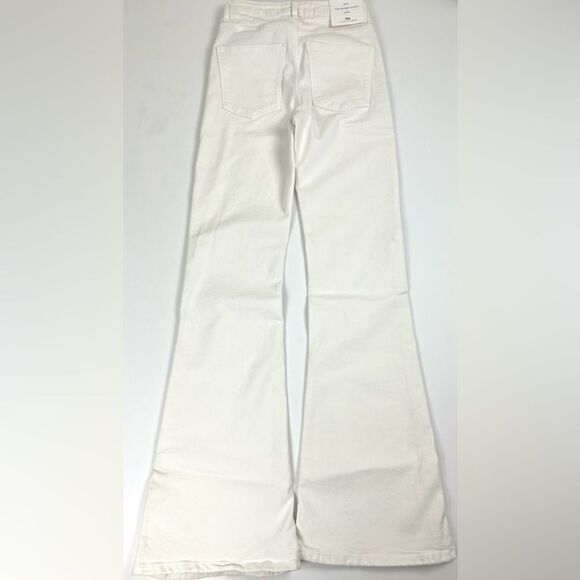 Zara The Skinny Flare Denim Off White Denim Jeans - Picture 5 of 16
